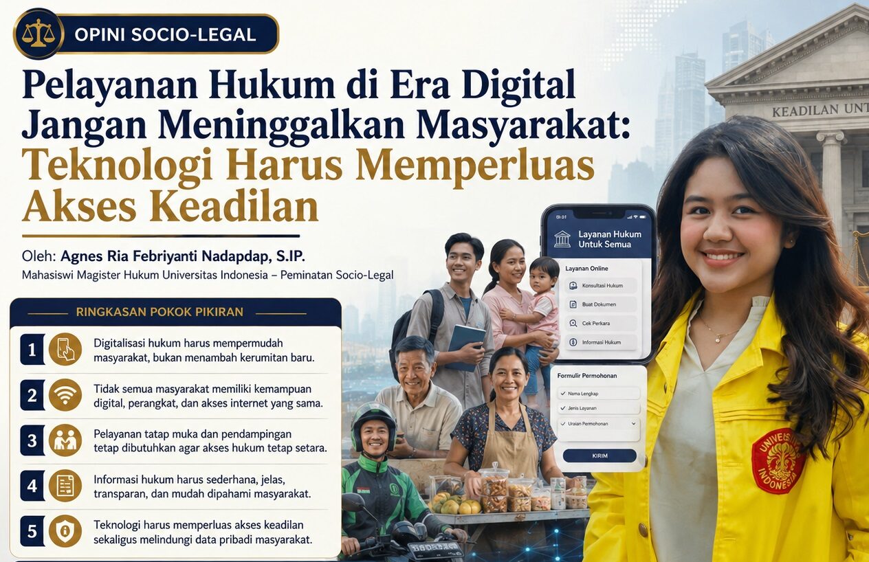 Pelayanan Hukum di Era Digital Jangan Meninggalkan Masyarakat: Teknologi Harus Memperluas Akses Keadilan